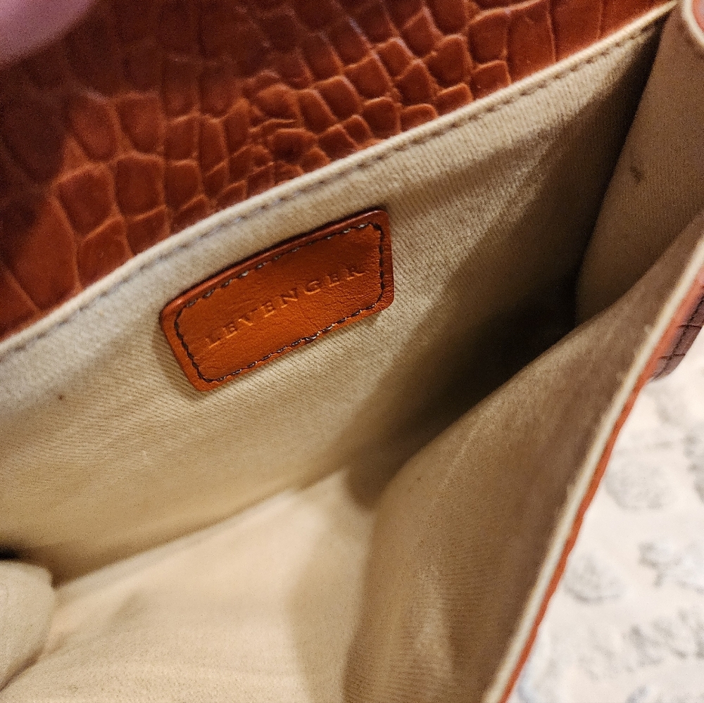 Levenger Tote/Bucket Handbag with Detachable Mini no Companion Handle - Picture 8 of 9